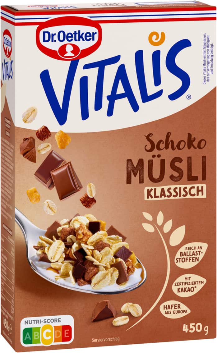 Dr. Oetker Vitalis Müsli oder Paula Müslispaß