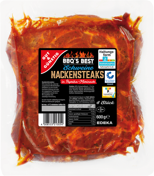 GUT&GÜNSTIG Grillnackensteaks