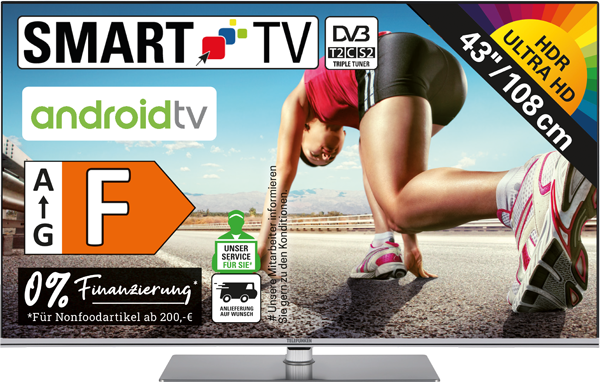 Telefunken "D43U960B2CW" 4K-UHD-TV