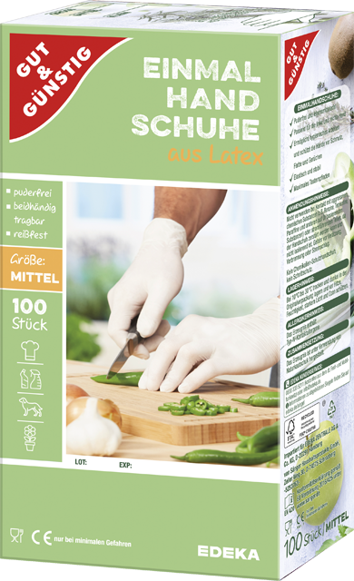 Gut & Günstig Einmalhandschuhe klein, mittel oder groß