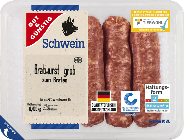 Gut & Günstig Frische grobe Bratwurst
