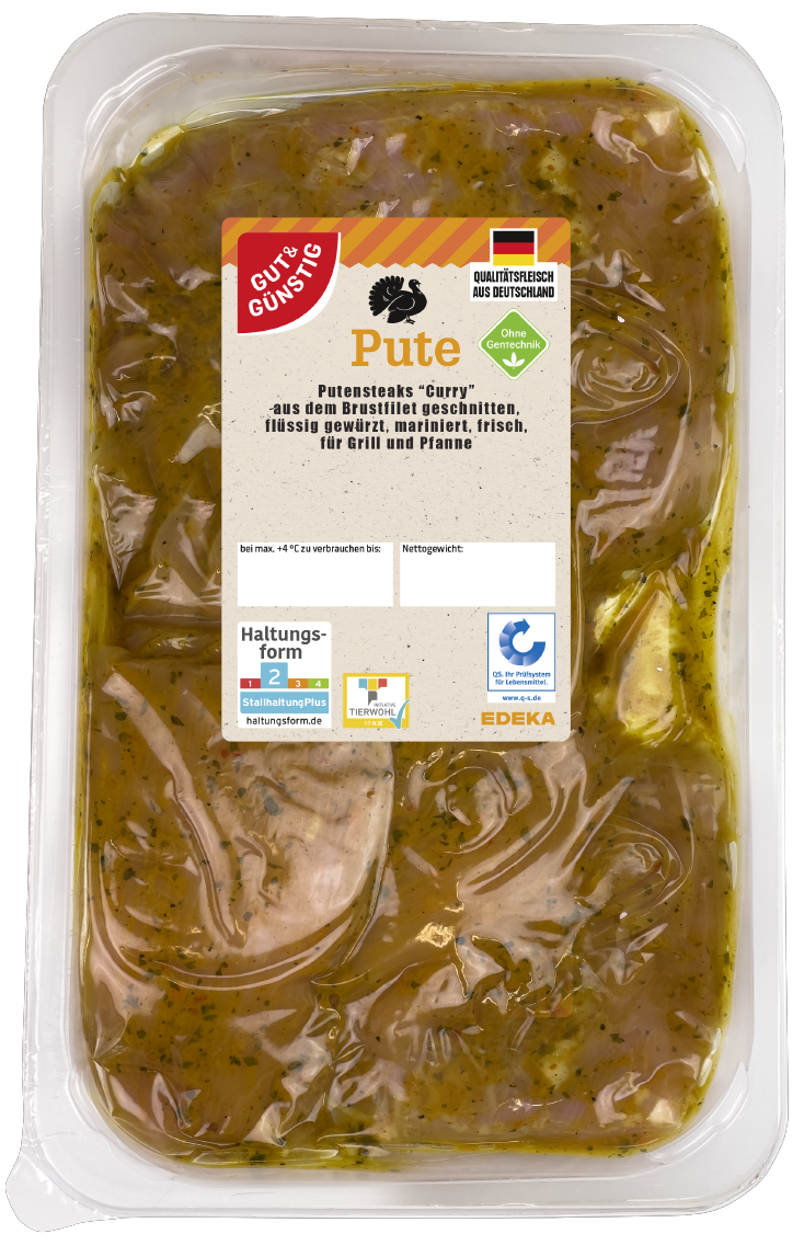 GUT&GÜNSTIG Puten Steaks Curry
