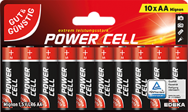 GUT&GÜNSTIG Power Cell Alkaline-Batterien