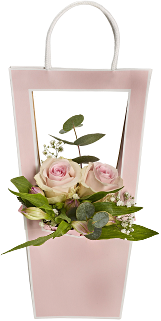 Ab Freitag in Märkten mit Blumenabteilung: Frische Blumen in Geschenkverpackung mit Trägergriff  