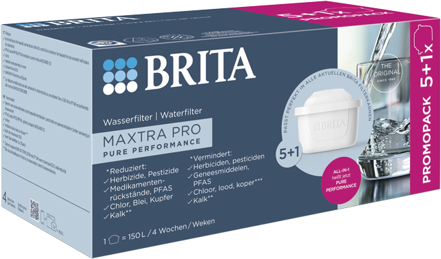 BRITA Wasserfilterkartusche „MAXTRA PRO Pure Performance“