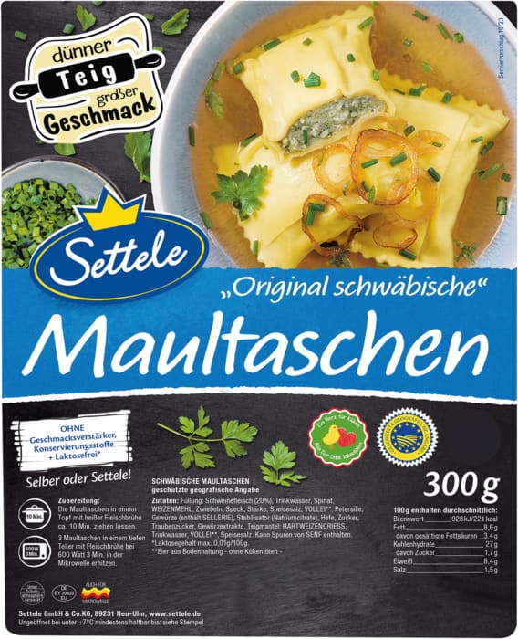 Settele Original schwäbische Maultaschen
