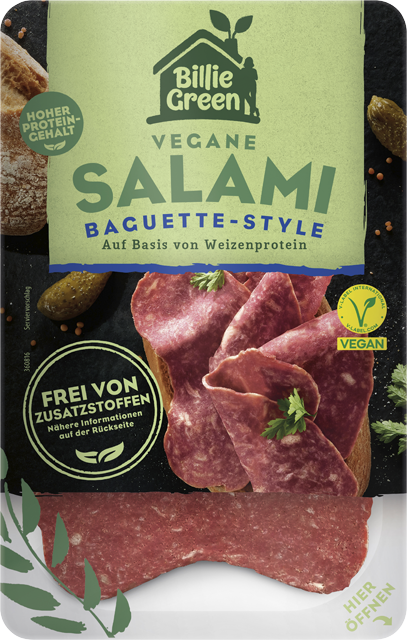 Billie Green vegane Salami Baguette-Style