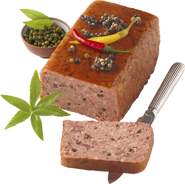 Leberpastete mit grünem Pfeffer mittelgrob 