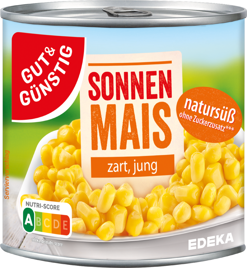 Karton-Preis! 12 x GUT&GÜNSTIG Sonnen-Mais