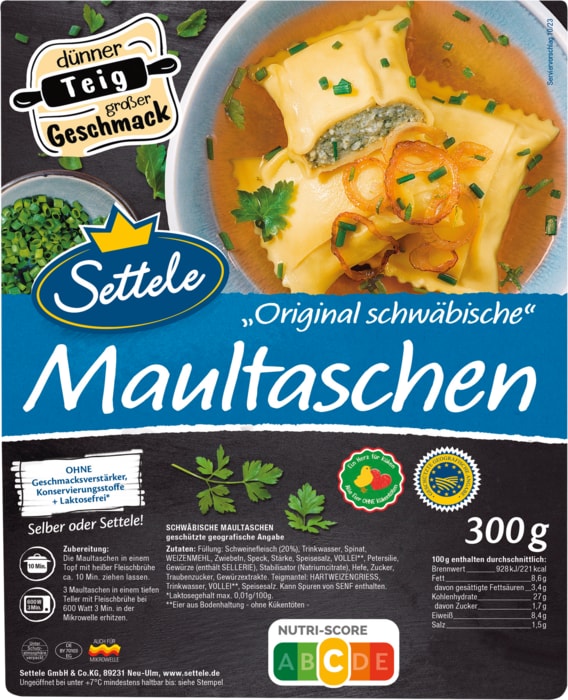 Settele Original schwäbische Maultaschen