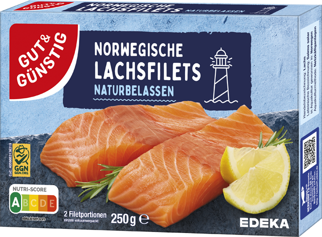 Gut & Günstig norwegische Lachsfilets naturbelassen