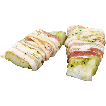 Steinbeißerfilet im Speckmantel