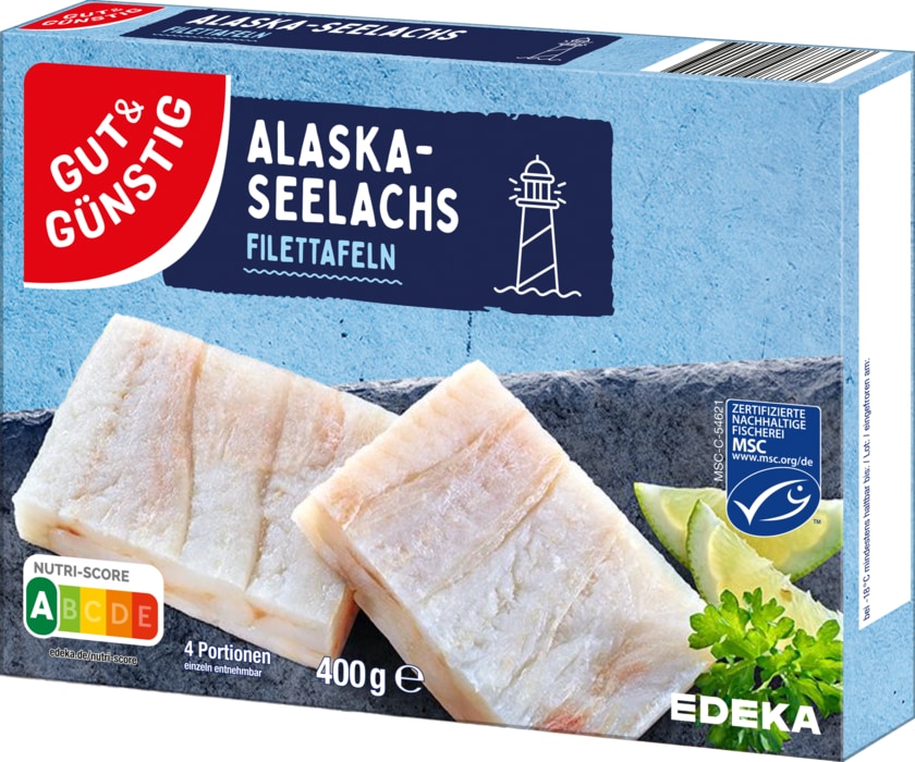 Gut&Günstig Alaska-Seelachs Filettafeln