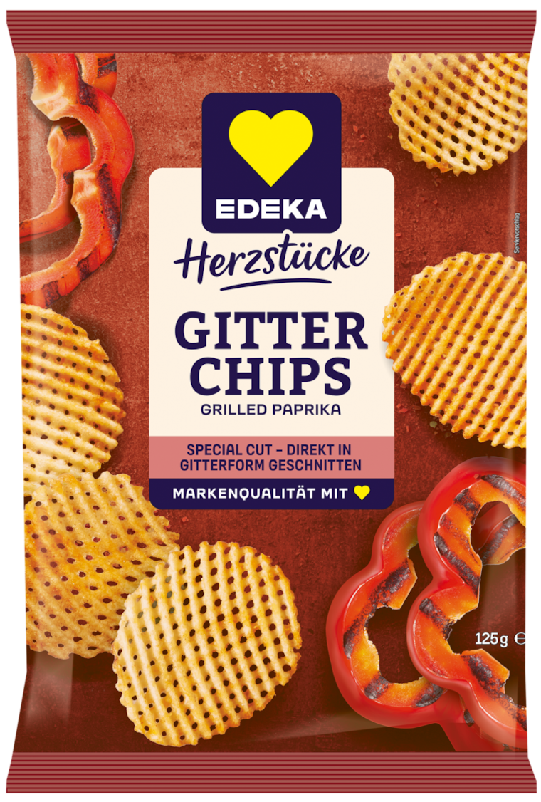 EDEKA Herzstücke Gitterchips oder Kesselchips