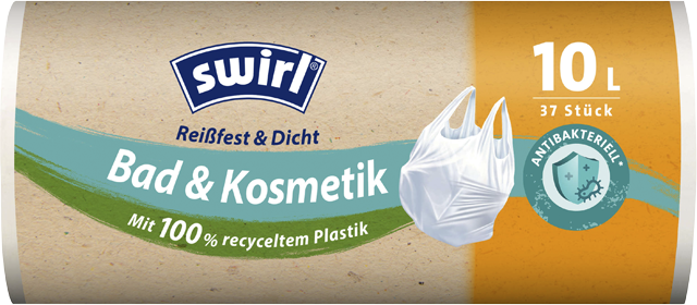 swirl Tragegriff-Müllbeutel „Bad und Kosmetik“