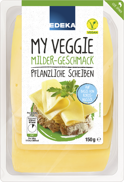 Vegan EDEKA My Veggie Pflanzliche Scheiben milder Geschmack