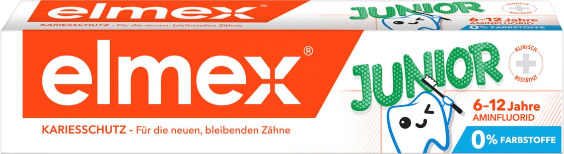 Elmex Junior Zahncreme oder Zahnbürste
