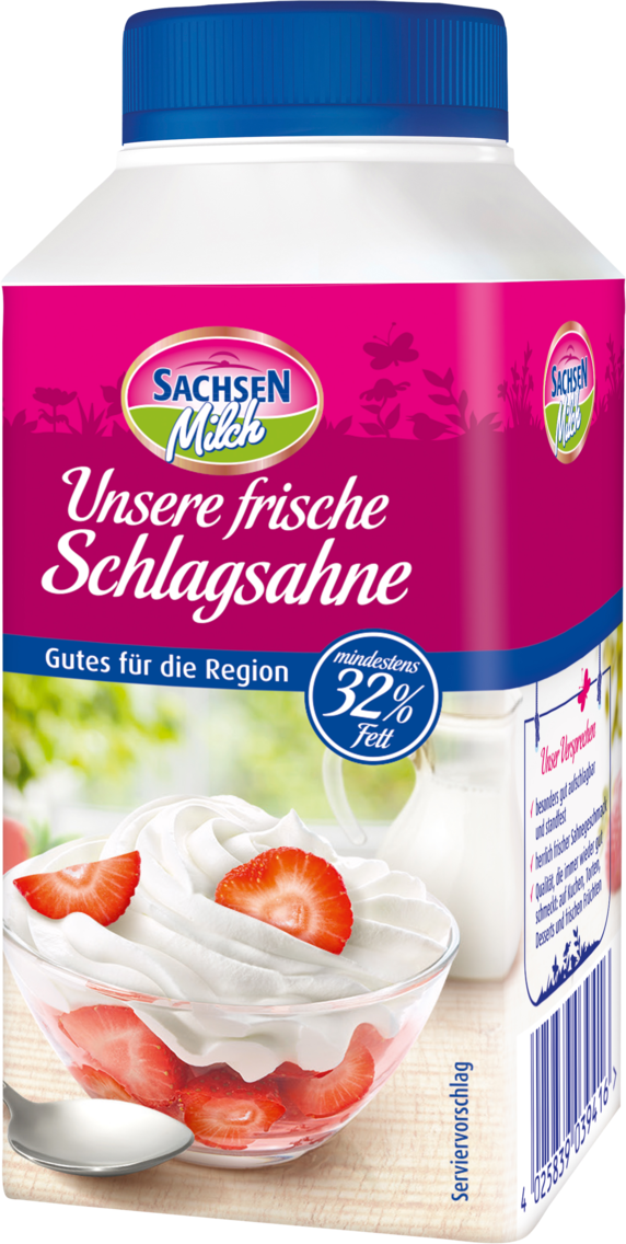 Sachsen Milch Unsere frische Schlagsahne