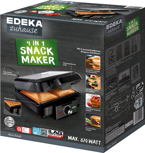 EDEKA zuhause 4 in 1 Snack-Maker 210543