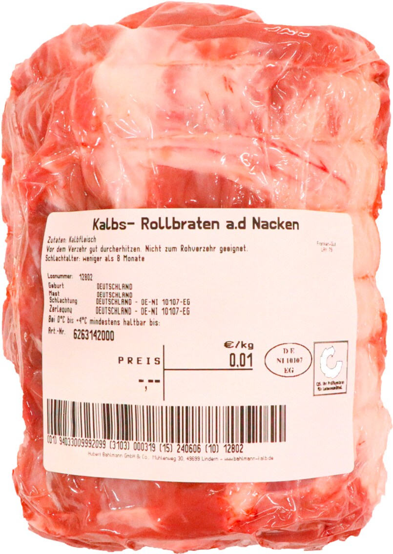 Kalbs-Rollbraten aus dem Nacken