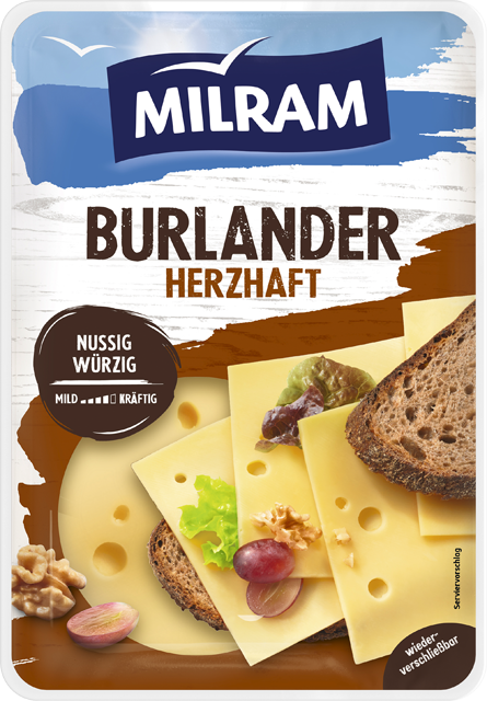 Milram Käse in Scheiben