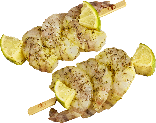 Ab Dienstag: Garnelenspieße mariniert
