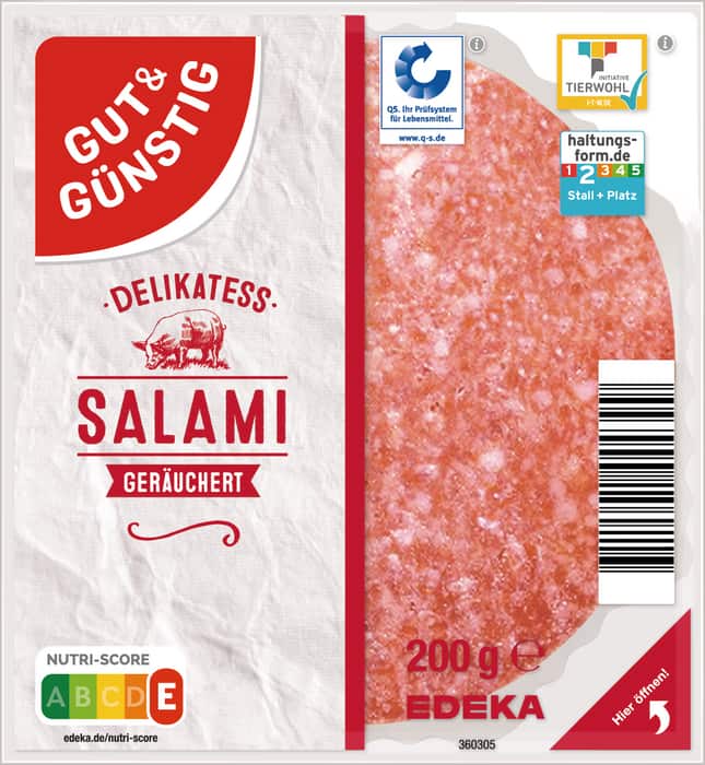 Gut&Günstig Delikatess Salami oder Cervelatwurst