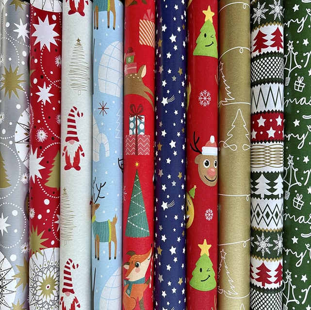 Weihnachts-Geschenkpapier-Rolle