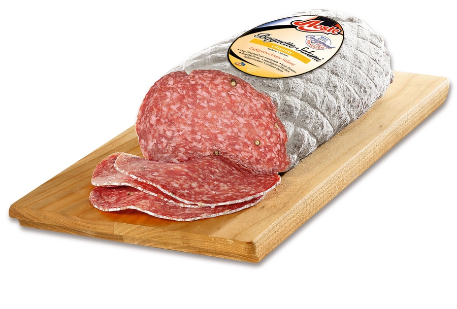 Aromatische Bistro-Salami „pur porc"* oder Aoste Französische Baguette-Salami*