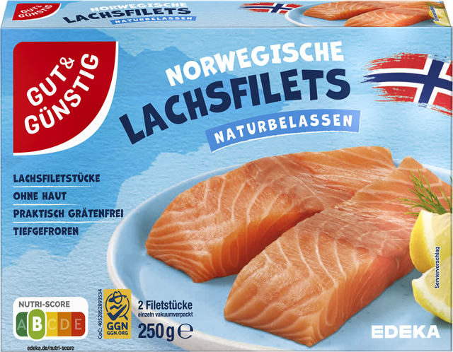 Gut & Günstig Norwegische Lachsfilets 