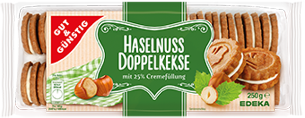 GUT&GÜNSTIG Haselnuss-Doppelkekse