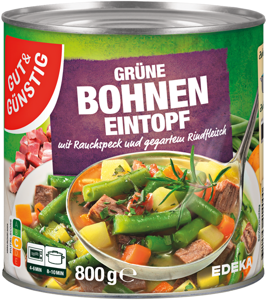 GUT&GÜNSTIG Hühnernudeltopf, Linseneintopf, Grüner Bohneneintopf oder Kartoffelsuppe