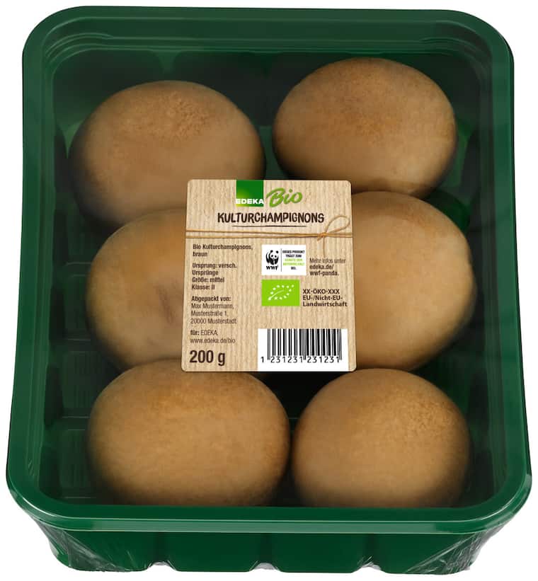 EDEKA Bio WWF Champignons weiß oder braun